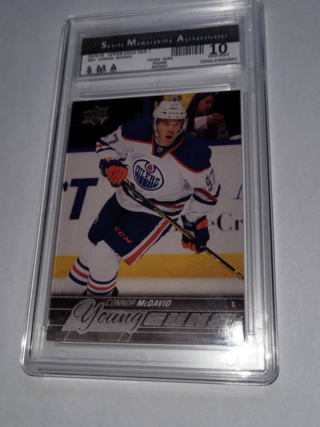 201516 Connor Mcdavid Young Guns Rookie Reprint Graded BV Upper