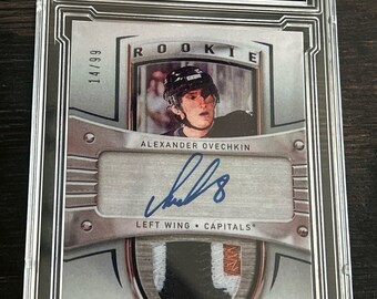 Alexander Ovechkin 2005/06 Rookie UD Upper Deck The Cup Jersey Patch Auto Reprint Graded bv #179 RP Rc