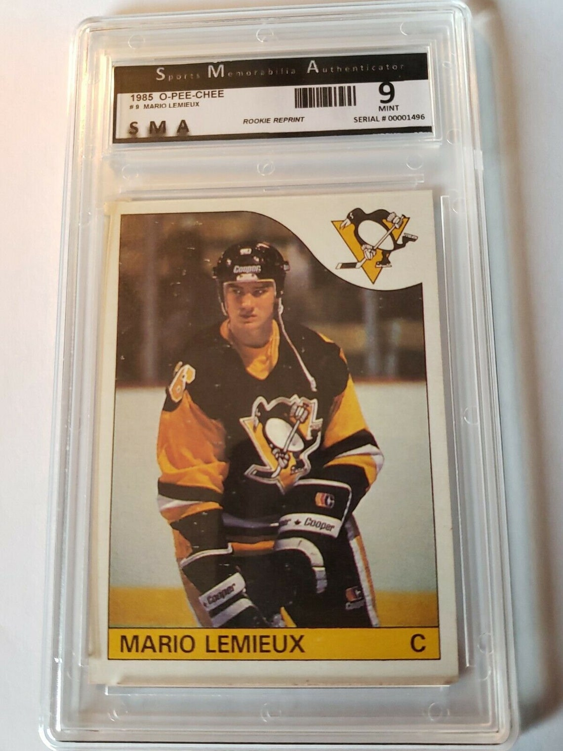 1985 Mario Lemieux Rookie Card Reprint