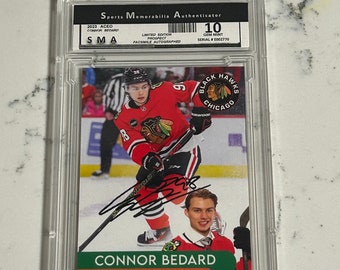 2023 Connor Bedard Facsimile Autographed Prospect RC ACEO BV Rare Graded Chicago