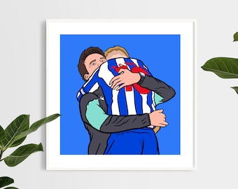 Barry Bannan & Danny Röhl - Print | Sheffield Wednesday | Football Wall Art | Illustration | Home Decor | Poster