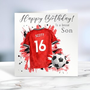 Personalisierte Fußball-Geburtstagskarte von Man Utd – Man Utd Inspiriertes Fangeschenk Bild 2