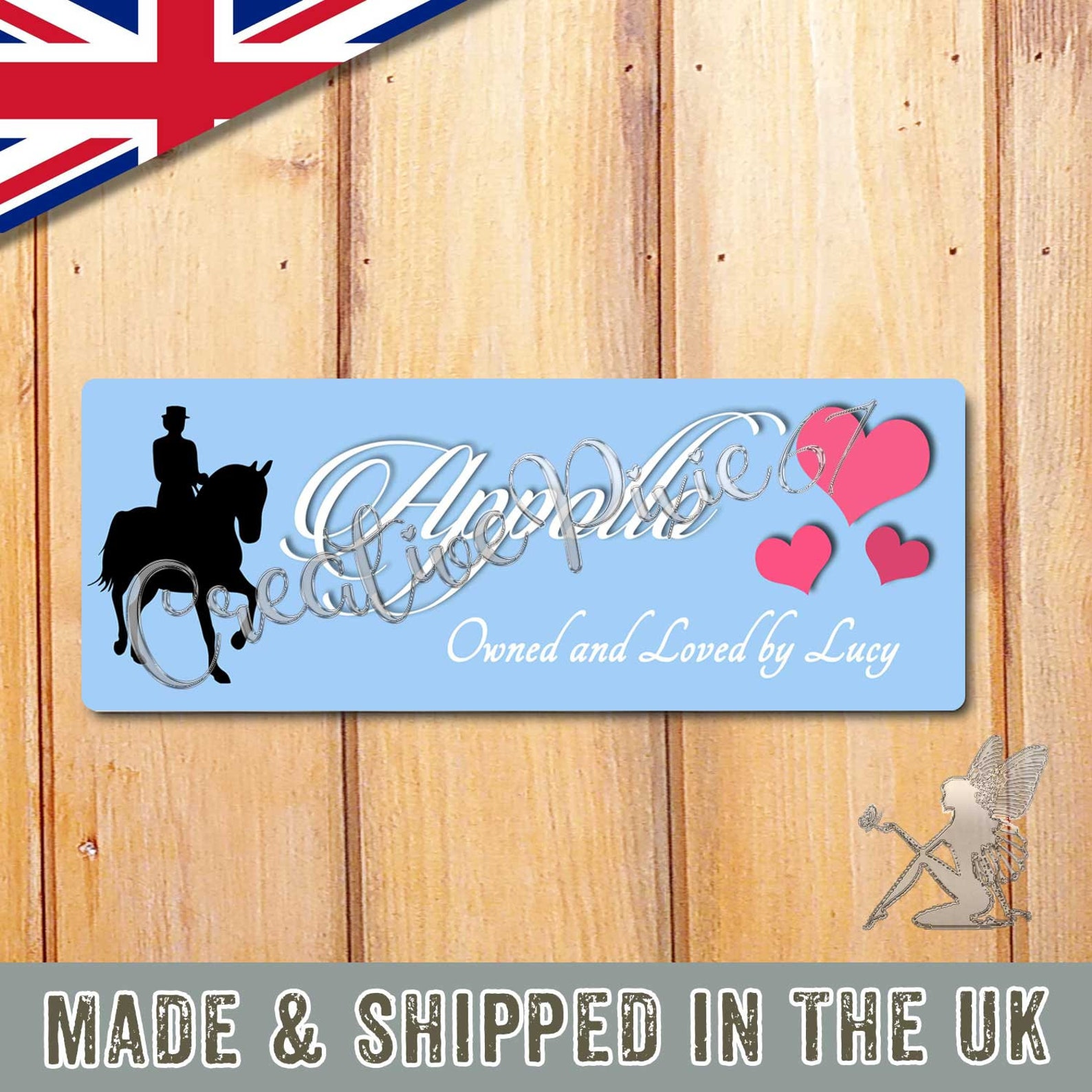 Personalised Stable Door Sign Horse Name Plate Dressage Horses