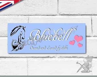 Personalised Stable Door Sign Horse Name Plate Personalized Aluminium Metal Plaque Ideal Gift