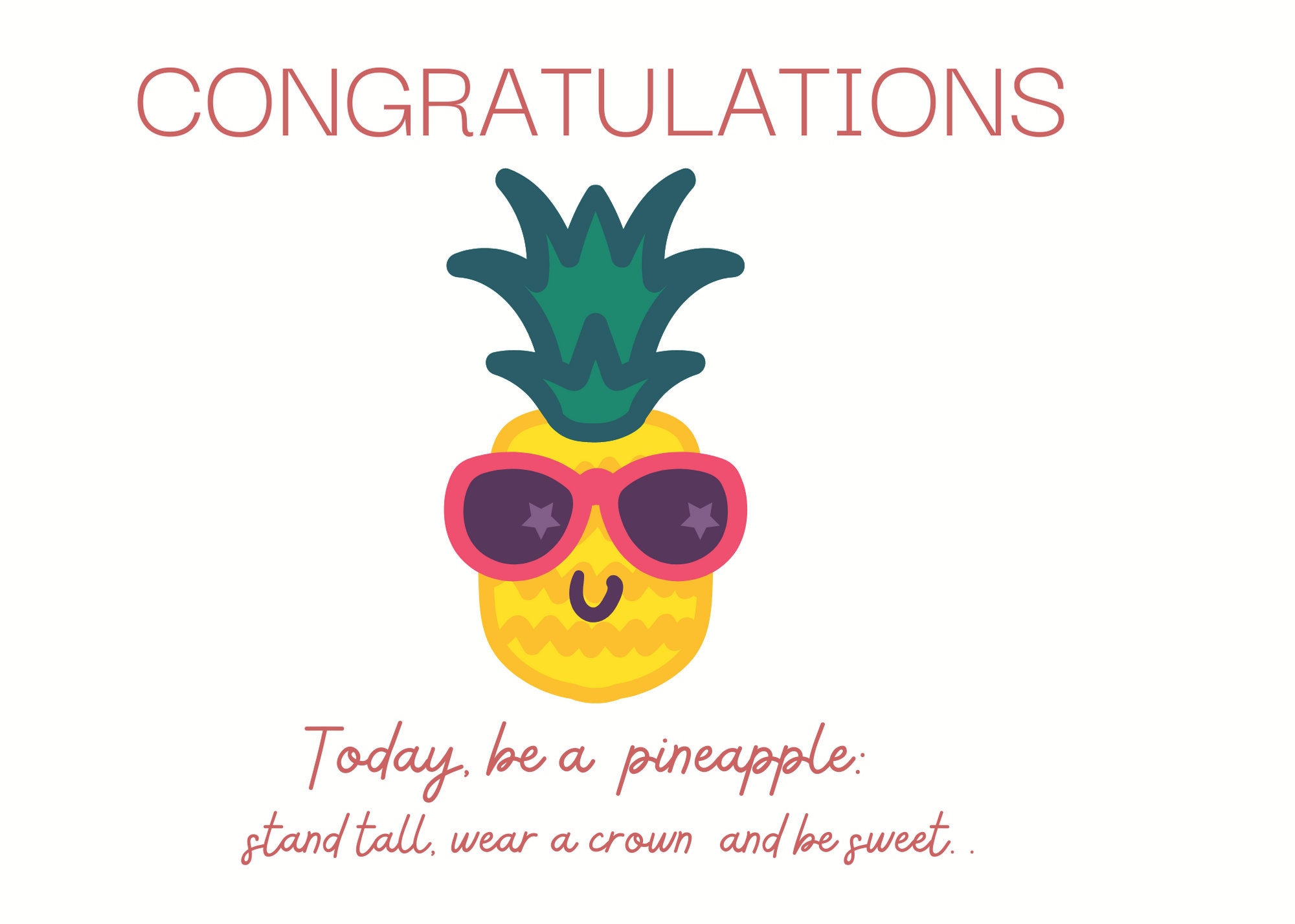 Funny CONGRATULATIONS Pineapple Card Etsy España