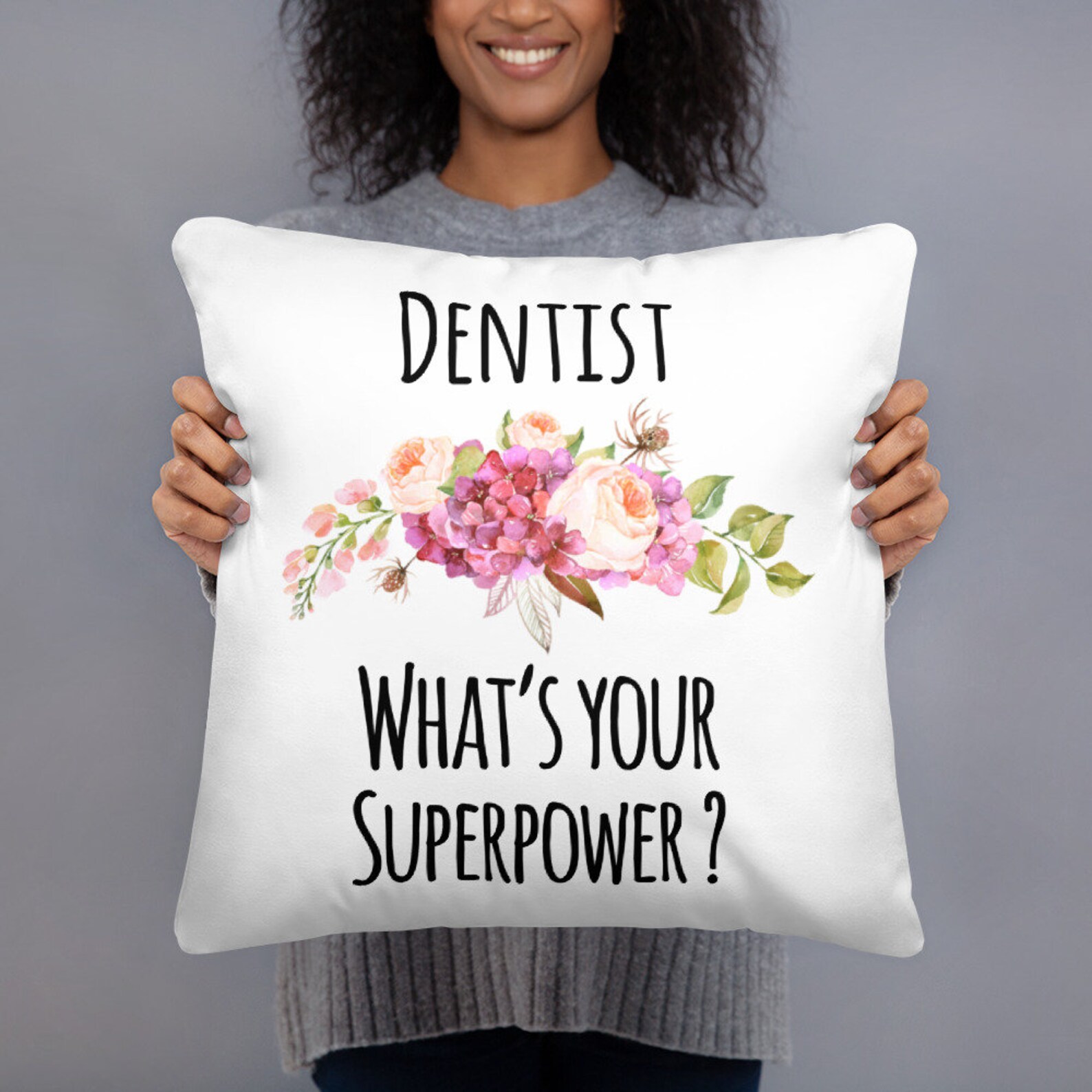 Dentist Pillow Dentist Gift Decorative Pillow Throw Pillow Etsy