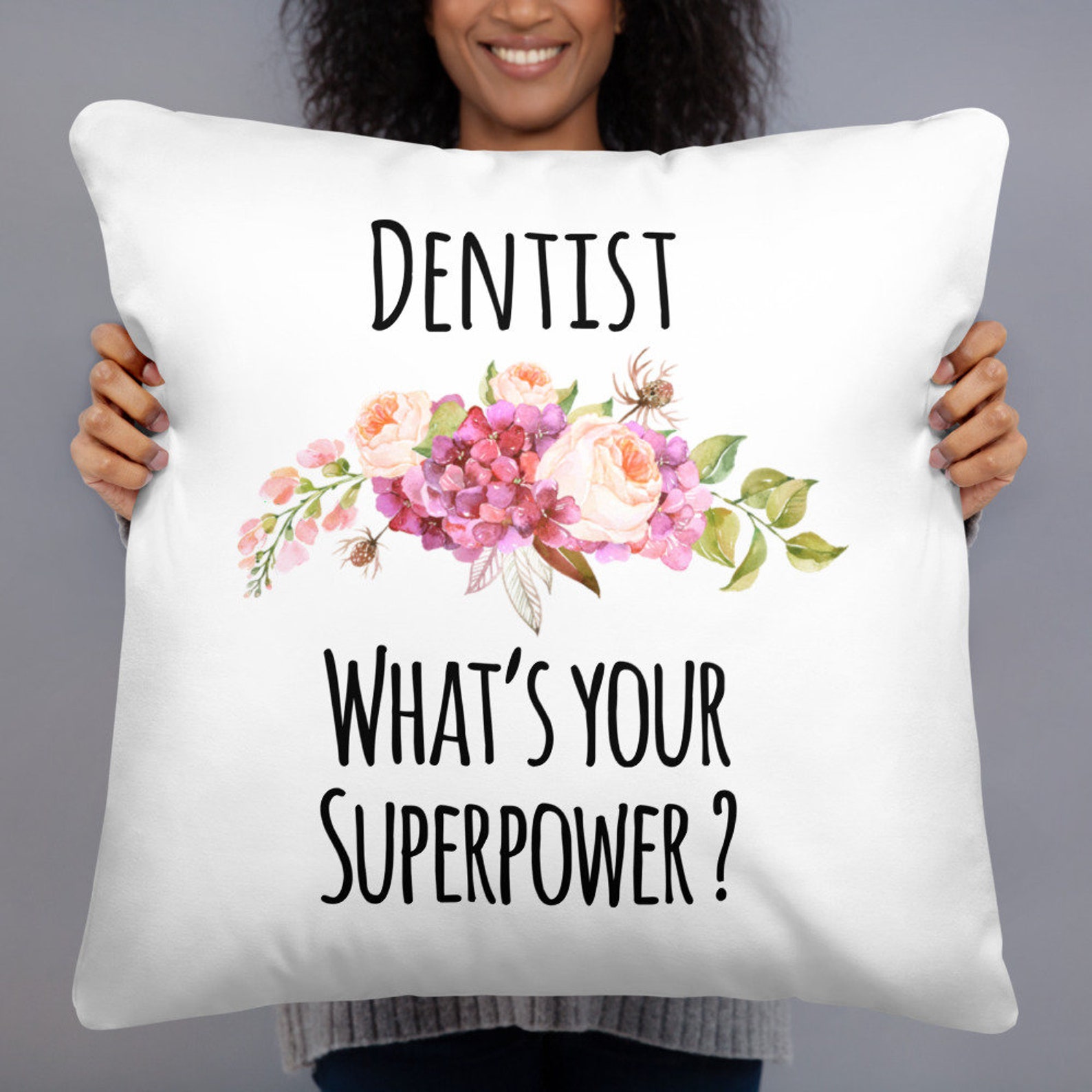 Dentist Pillow Dentist Gift Decorative Pillow Throw Pillow Etsy