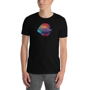 Red Discus Fish Shirt, Unisex Fish Shirt, Discus Fish Gift, Fish Tee, Discus Fish Shir