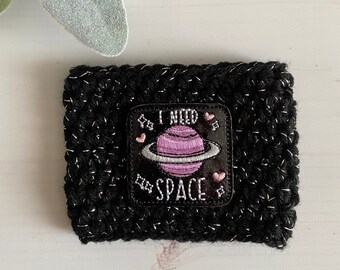 I Need Space Crochet Coffee Cozy | Reusable Cup Sleeve