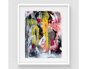 Neo Expressionism Modern Painting, Original Art Piece by Gabriele Di Stefano