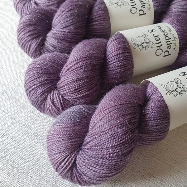 Fig - Sparkle 4ply & DK - Hand dyed yarn