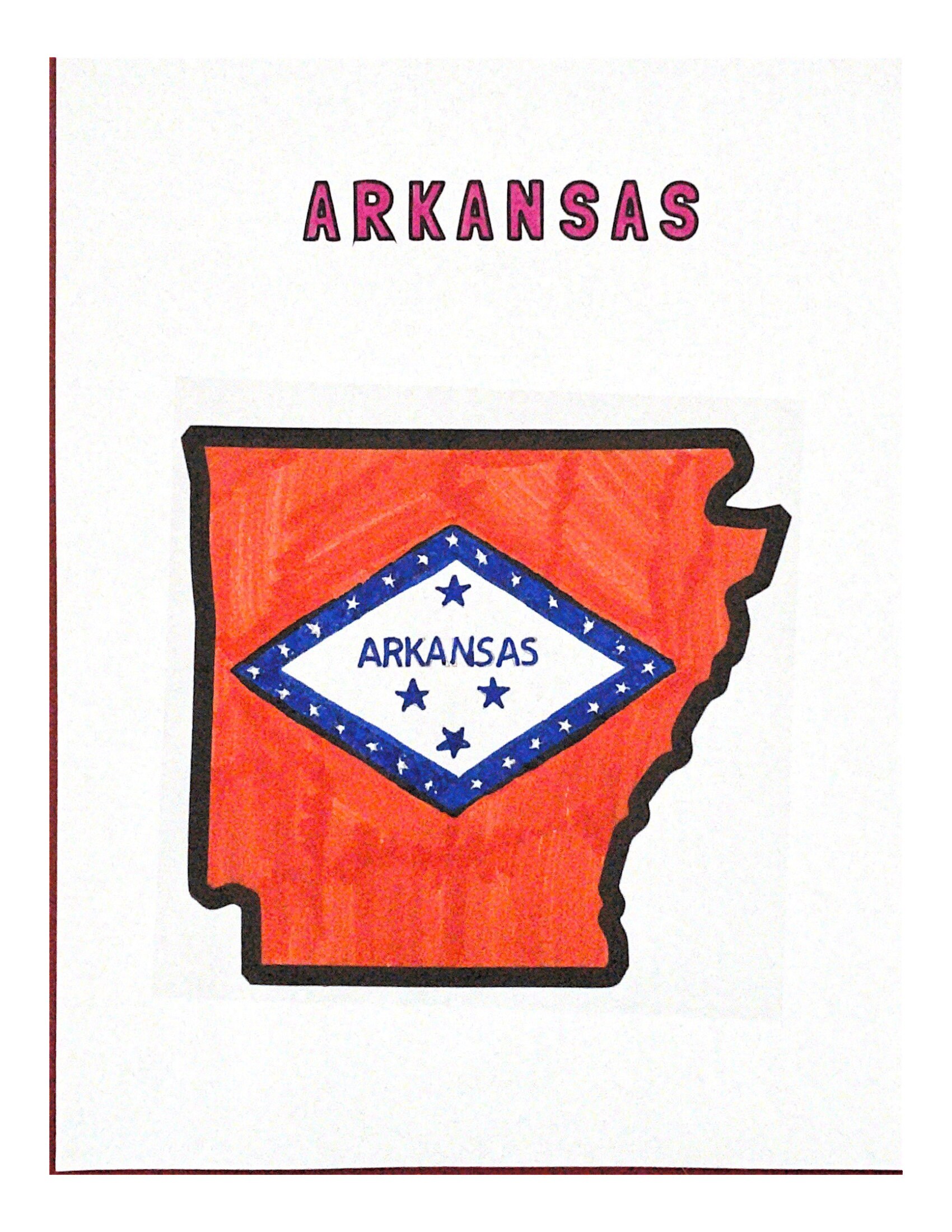 ARKANSAS Coloring Page Printable PDF Etsy