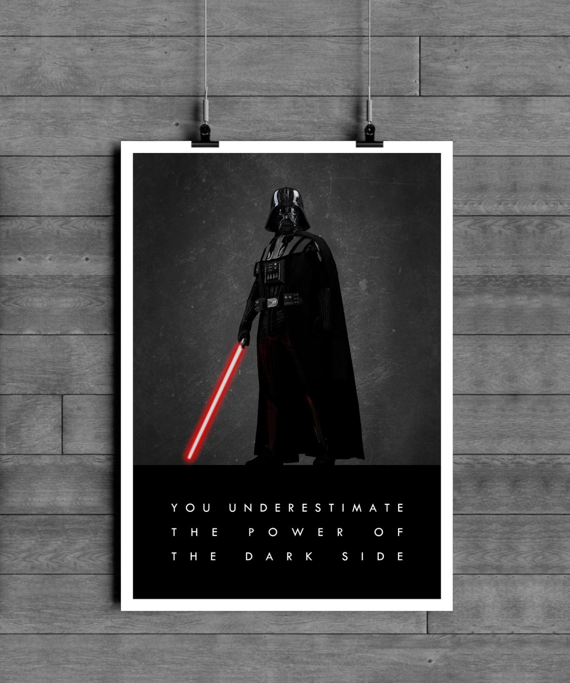Star Wars Darth Vader Quote Poster movie posters black and Etsy