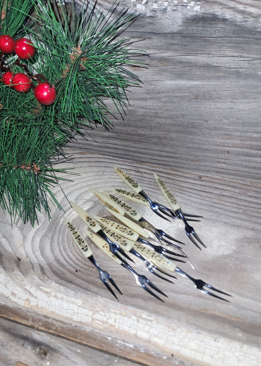 Set of Vintage Hors D'oeuvres Forks Food Picks Cocktail Forks Etsy