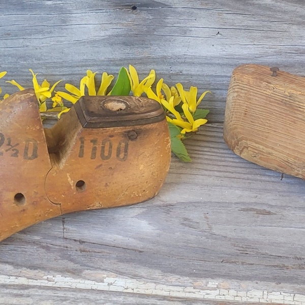 Antique Vintage Wood Handmade Child Shoe Form Last