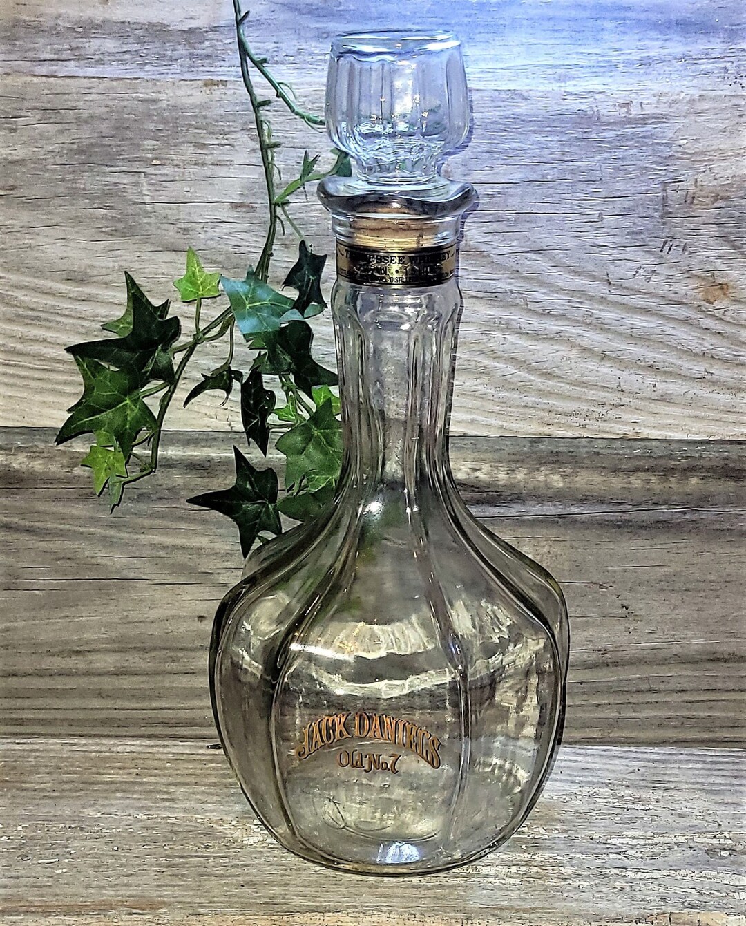 Vintage Jack Daniels Old No. 7 Riverboat Captain Glass Bottle Etsy