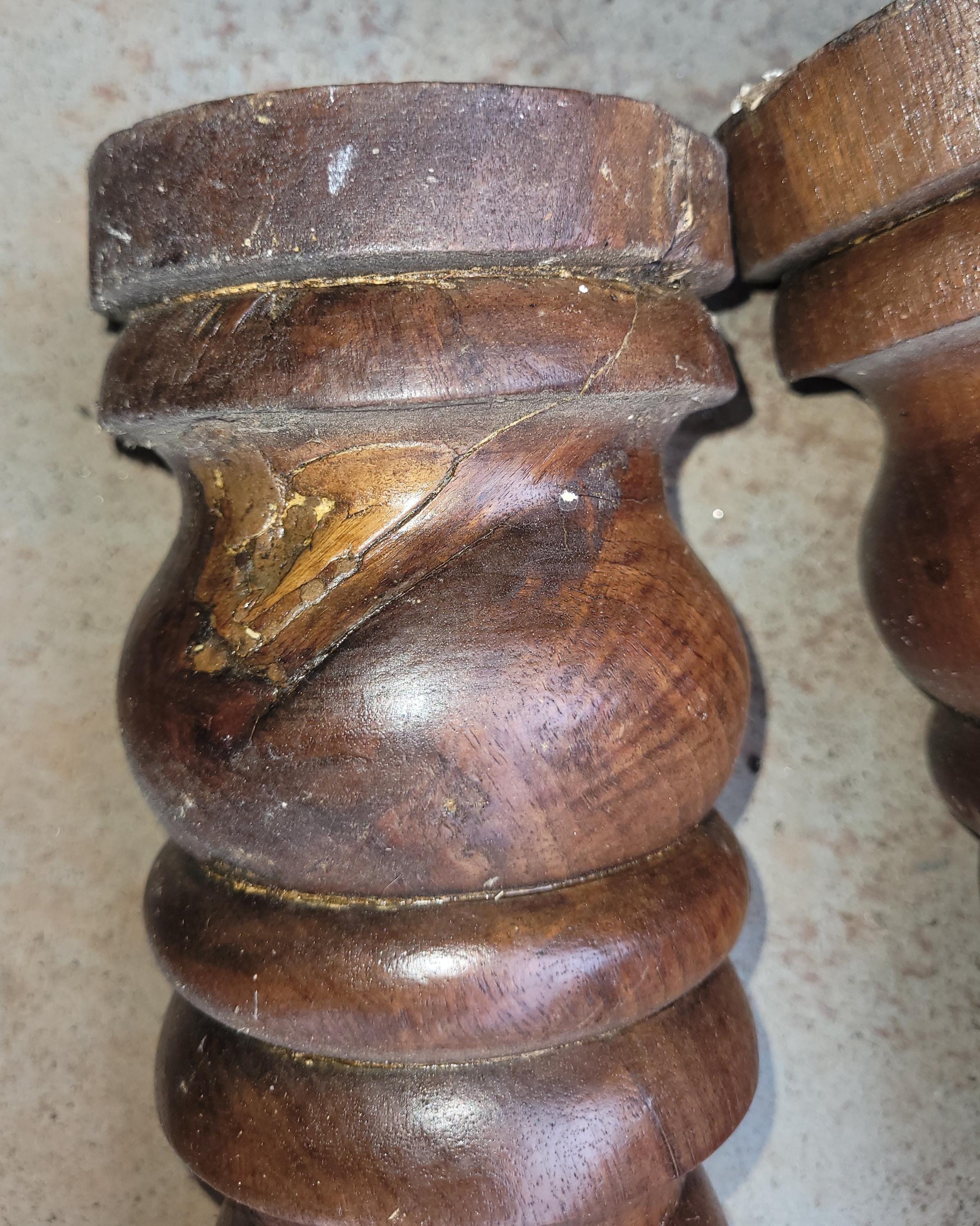 Solid Table Leg Heavy Antique Solid Wood Table Legs Southern Plantation - Etsy