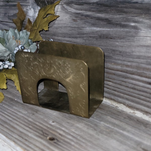 Vintage Brass Napkin Letter Holder