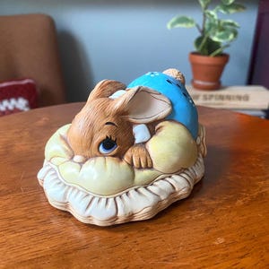 Vintage Pendelfin “Dodger” Hand Painted Bunny Rabbit - Made in England