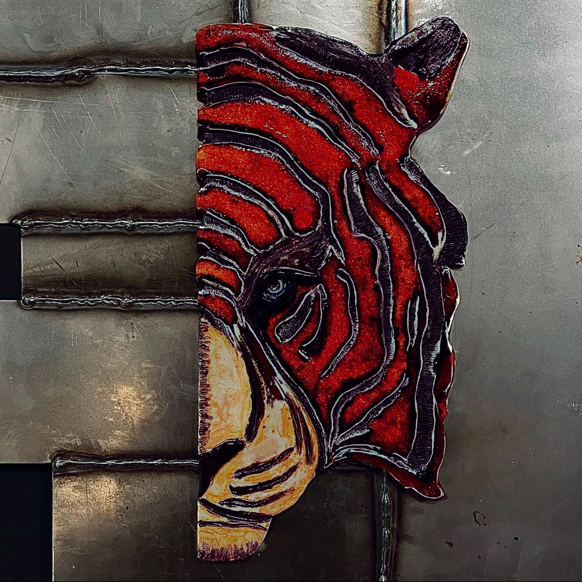 Tiger Wall Sculpture Tiger Face sculpture Tiger Wall Decor Etsy