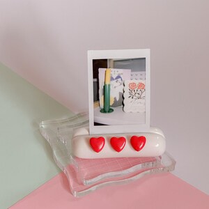 Porta-fotos em formato de mão / Presente em formato de coração / Suporte para fotos Polaroid / Porta-fotos / Presente de aniversário / Porta-cartões / Para mesa de escritório fofo