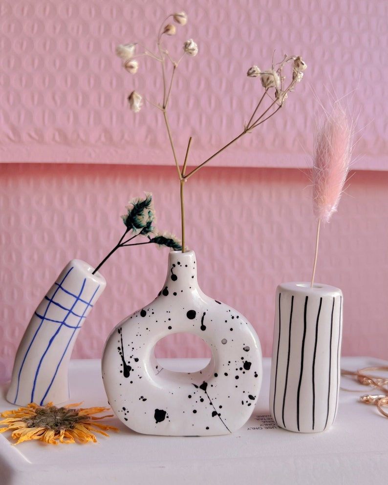 Abstract Tiny Vases / Tiny Mini Vases / Miniature Pot / Etsy