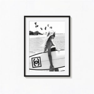 chanel surfer girl wall art