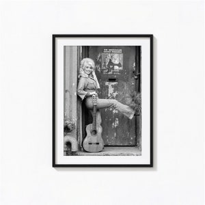 Dolly Parton Print, Dolly Parton Music Black and White Wall Art, Vintage Print, Photography Prints, Museum Quality Photo Art Print