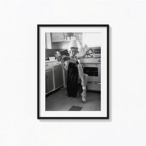 Barbara Roscoe Print, Kitchen Wall Decor, Black and White Wall Art, Vintage Print, Photography Prints, Museum Quality Photo Art Print image 1