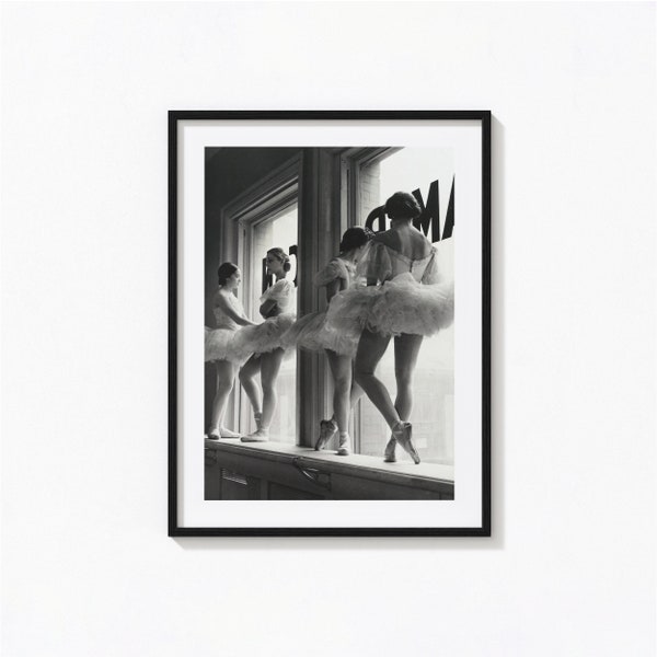 Ballerines de l'impression de ballet américain, art mural noir et blanc, impression vintage, tirages de photographie, impression d'art photo de qualité musée