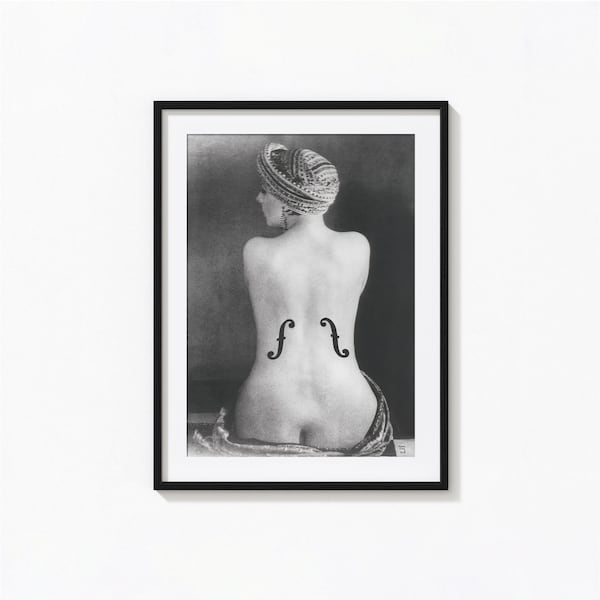 Impression de violon de Man Ray, photographie surréaliste 1924, art mural noir et blanc, impression vintage, tirages de photographie, impression photo de qualité musée
