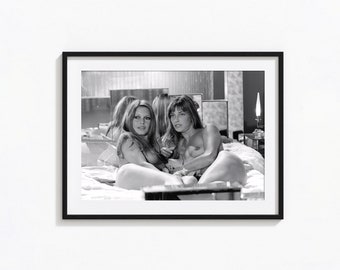Jane Birkin and Brigitte Bardot Print, Don Juan Black and White Wall Art, Vintage Print, Photography Prints, Museum Quality Photo Print