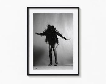 Tina Turner Print, RIP Tina Turner, Black and White Wall Art, Vintage Print, Photography Prints, Museum Quality Photo Art Print