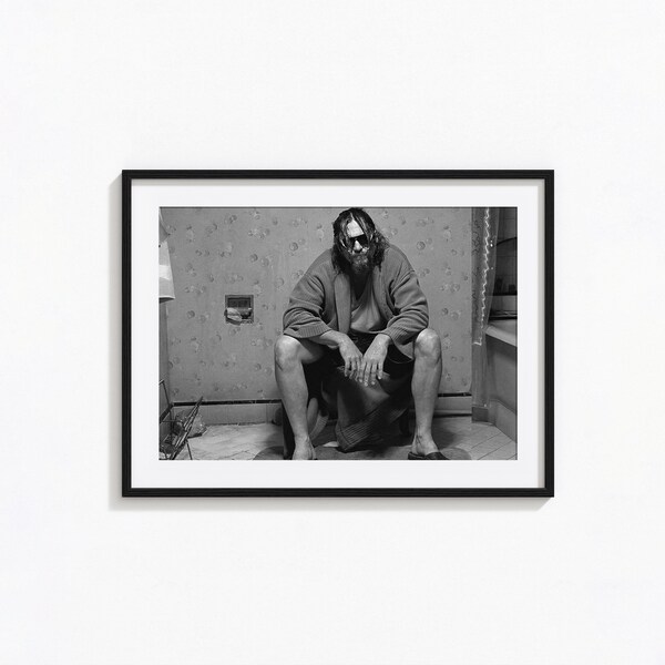 The Big Lebowski Poster, The Dude Print, Funny Bathroom Wall Decor, Vintage Print, Photography Prints, Museum Quality Photo Art Print