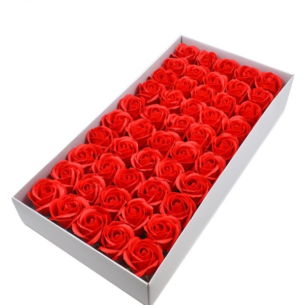 Set of 50 fragrant soap roses, real touch , premium quality