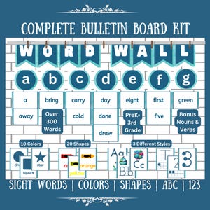 Ocean Theme Classroom Display Set, Classroom Decor, A-Z Letters, Bulletin Board Kit, Under The Sea, Back To School, Numbers, Word Wall, UTS