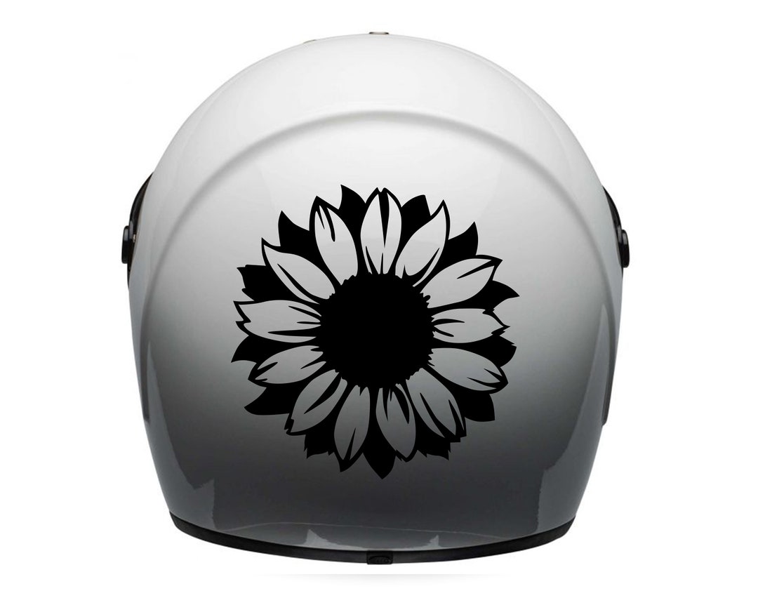 Motorcycle Helmet Sticker / Decal / Waterproof / Sunflower - Etsy