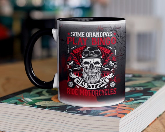 Motorcycle grandpa mug / moto mug / coffee grandpa mug / moto rider