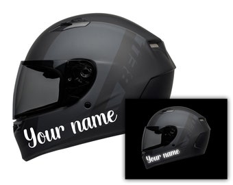 reflective Motorcycle helmet sticker / decal / waterproof  / custom name 2pcs