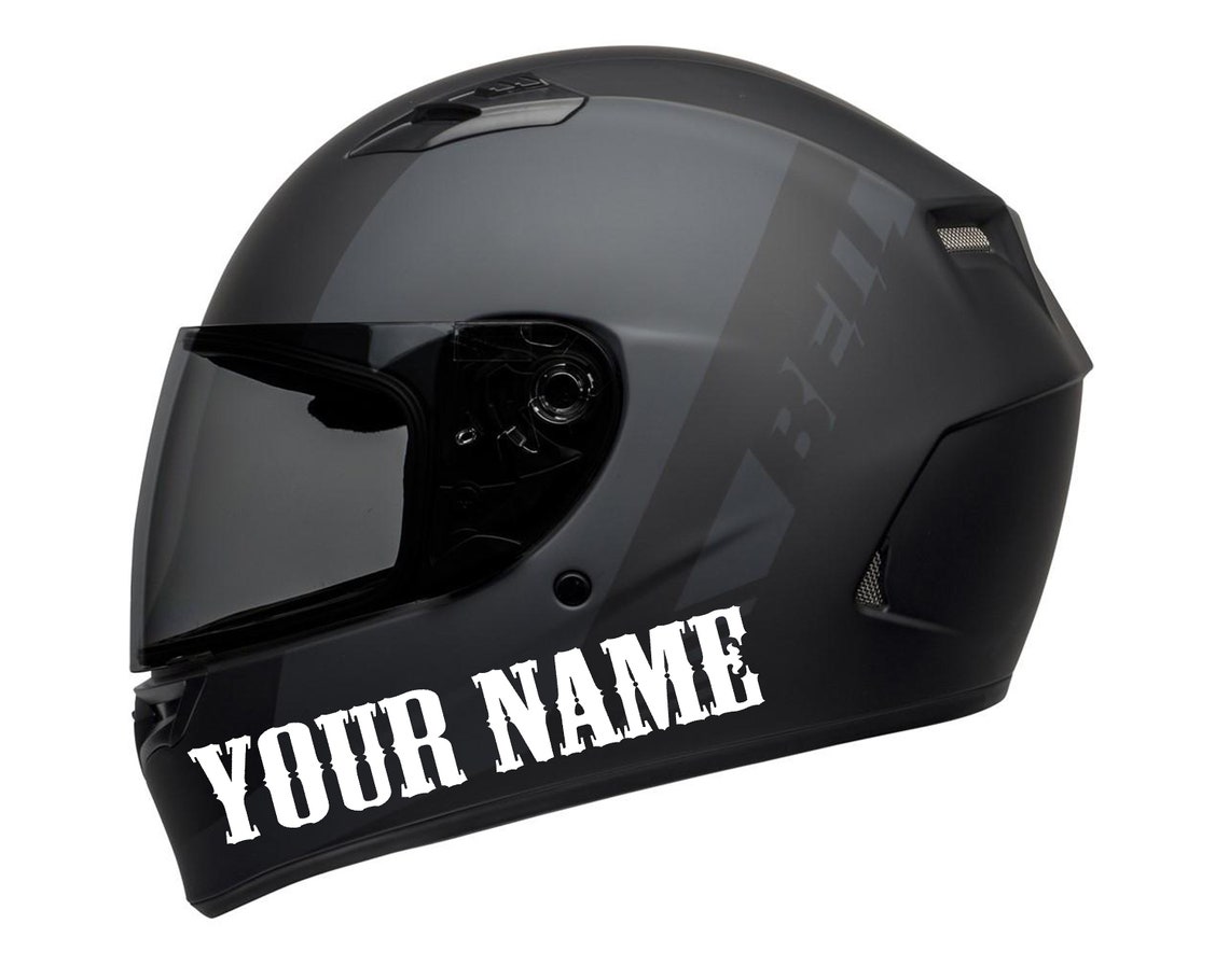 Motorcycle Helmet Sticker / Decal / Waterproof / Custom Name | Etsy