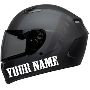 Motorcycle helmet sticker / decal / waterproof  / custom name 2pcs