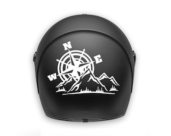 Motorcycle helmet sticker / decal / waterproof  / compass adventure