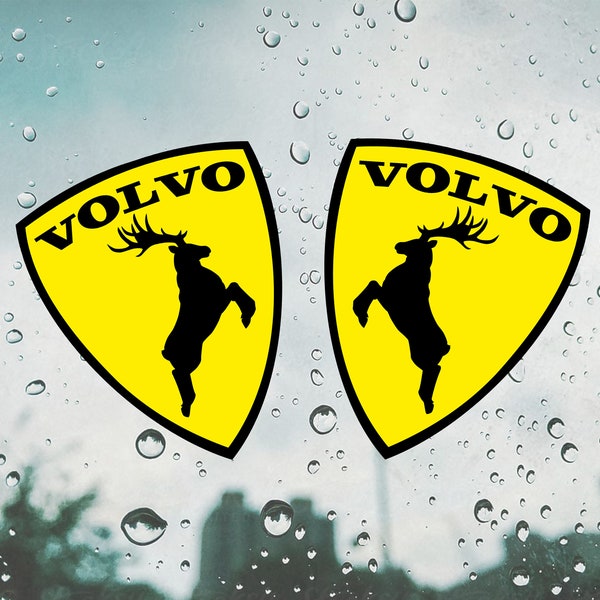 Volvo sticker / decal  Car sticker / volvo elk sticker / decal / window moose sticker 2pcs.