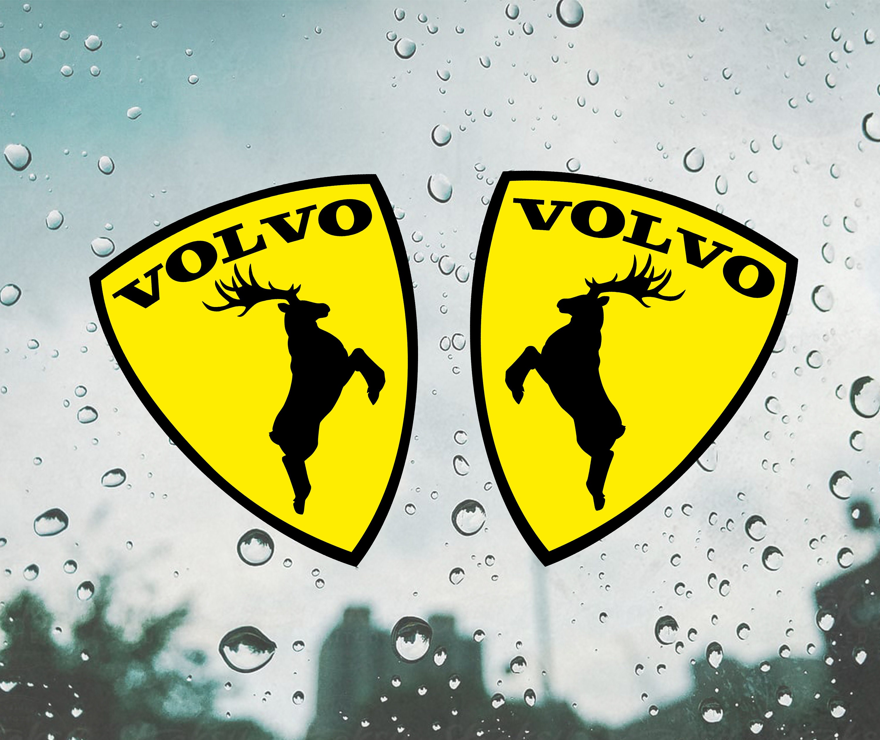 Volvo sticker / decal Car sticker / volvo elk sticker / decal / window  moose sticker 2pcs.