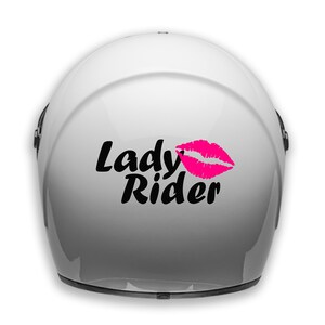 Motorcycle helmet sticker / decal / waterproof  / lady rider / moto babe / moto rider decal