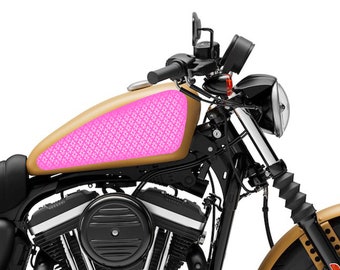 motorcycle tank decal / sticker 2pcs / for HD / moto gas tank stickers abstract / pink