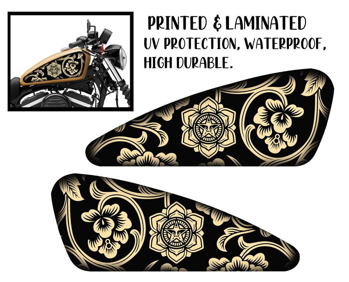 Motorcycle Tank Decal / Sticker 2pcs / for HD / Gas Tank Etsy