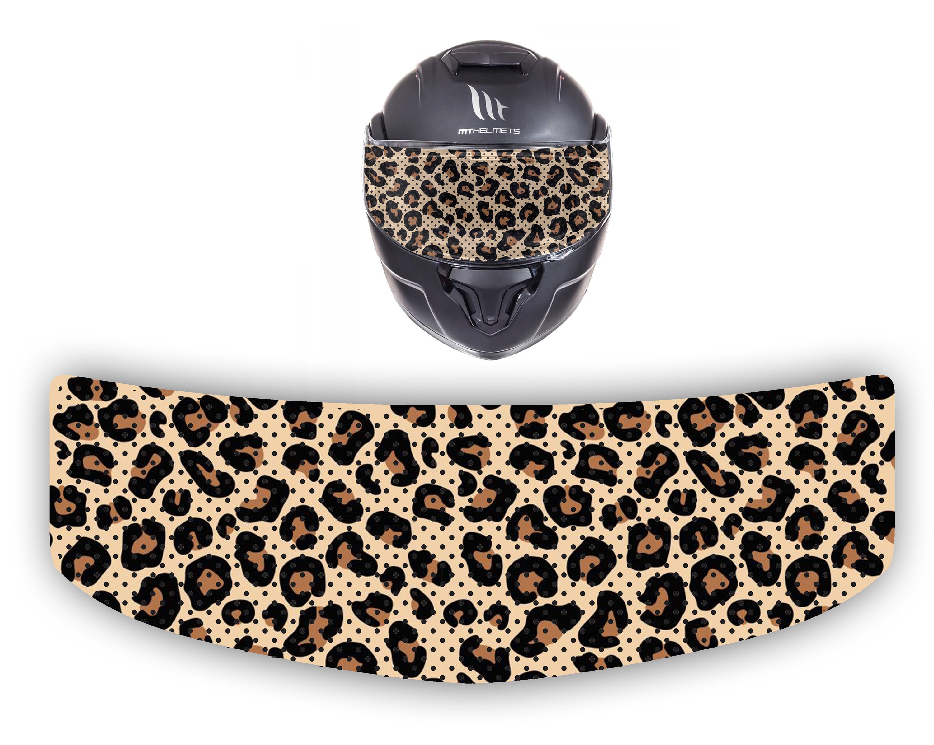 Leopard print motorcycle helmet 2025