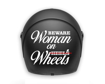 Motorcycle helmet sticker / decal / waterproof  / lady rider / moto babe / moto girl / lady rider