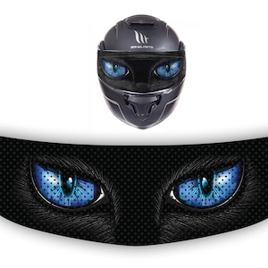 Helmet glass  protector / Motorcycle helmet visor perforated sticker / skin / evel eyes / cat eyes